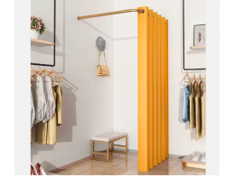 Примірочна кутова, золота 100х100см.